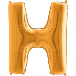  H harf altın gold folyo balon 1 metre