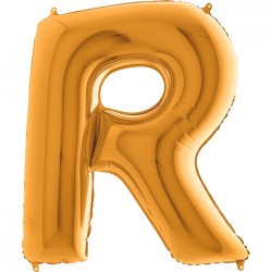 R harf altın gold folyo balon 1 metre 
