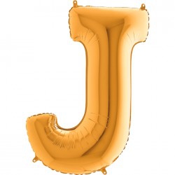 J harf altın folyo balon 1 metre