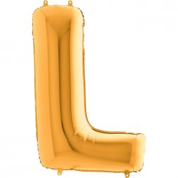 L harf altın gold folyo balon 1 metre