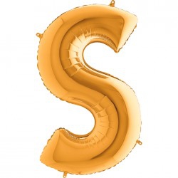 S harf altın gold folyo balon 1 metre 