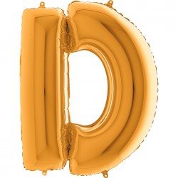 D harf altın gold folyo balon 1 metre